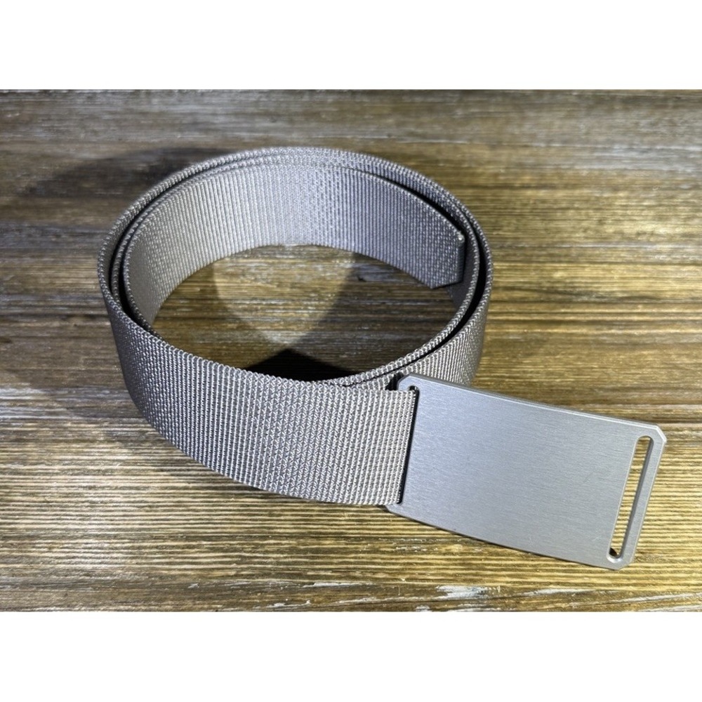 Grip 6 Gray Belt with Metal Buckle 1.5" Wide Adjustable 43" Long Made in USA